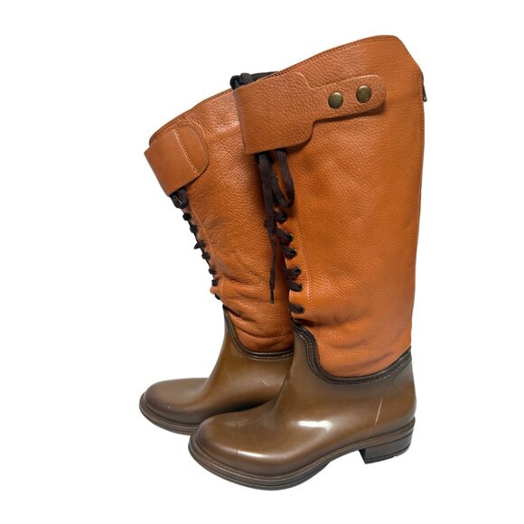 Brand New Vintage-Style Leather Riding Boots – Lace-Up, Lined, Rubber Sole – EU - Picture 3 of 8